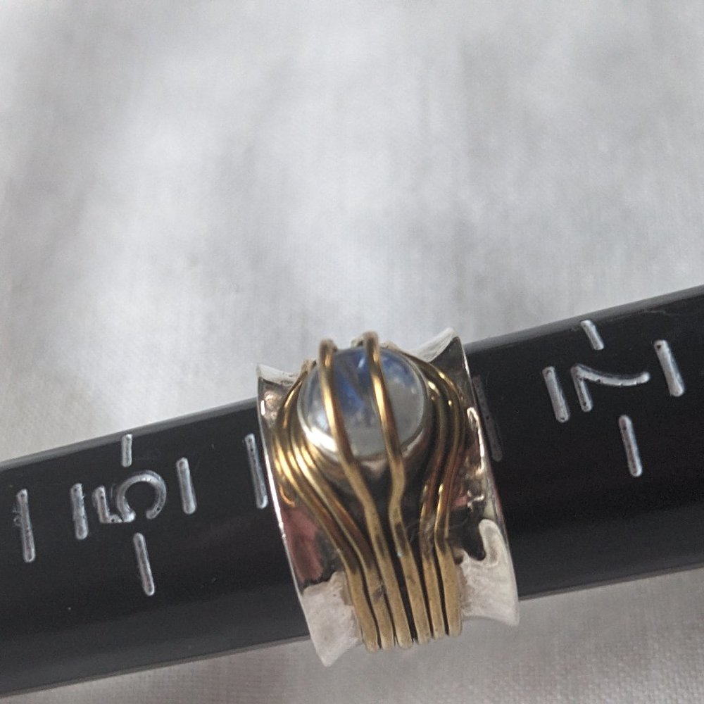 Sterling Silver and Moonstone Ring Size 6